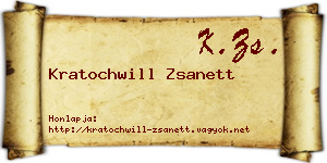 Kratochwill Zsanett névjegykártya